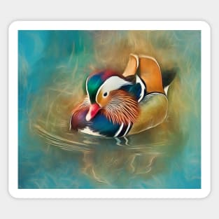 Mandarin Duck Sticker